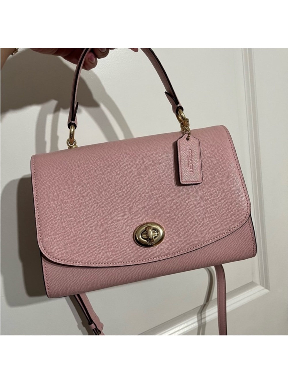 Coach Tilly Top Handle Satchel Crossbody Bag Blossom Pink